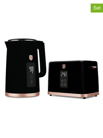 Berlinger Haus 2-delige set: waterkoker en toaster zwart/rosékleurig