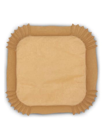 Berlinger Haus 50-delige set: papieren bakvormen voor heteluchtfriteuses beige - (L)24x(B)24 cm