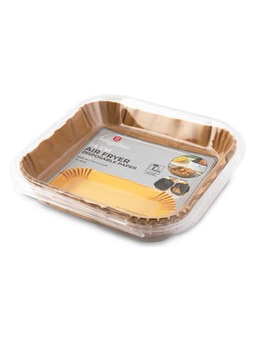 Berlinger Haus 50er-Set: Papierformen für Heißluftfritteusen in Beige - (L)24 x (B)24 cm