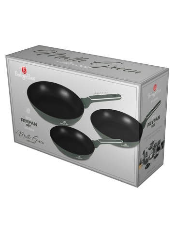 Berlinger Haus 3-delige set: braadpannen "Matte Green Collection" groen