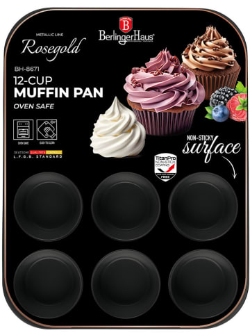 Berlinger Haus Muffin-Backblech in Gold - (B)35 x (H)26,5 cm
