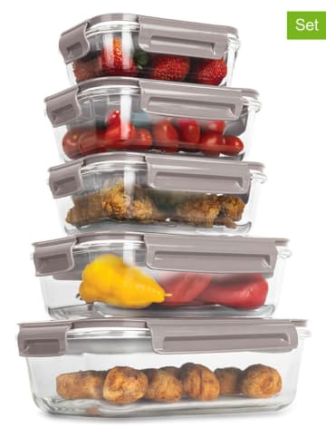 Berlinger Haus 5er-Set: Frischhaltedosen in Taupe