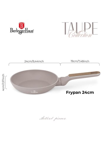 Berlinger Haus Bratpfanne "Taupe Nordic Collection" in Taupe - Ø 24 cm 