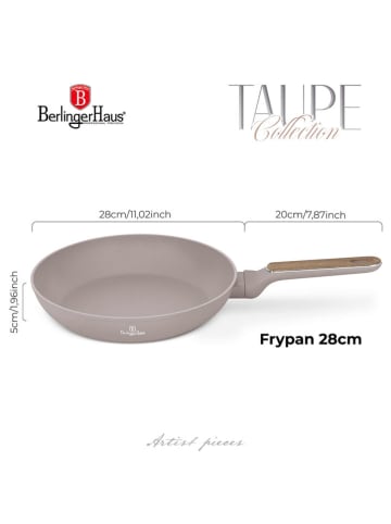 Berlinger Haus Bratpfanne "Taupe Nordic Collection" in Taupe - Ø 28 cm 