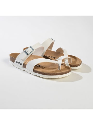 BACKSUN Zehentrenner "Barcelone" in Weiß