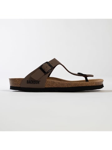 BACKSUN Zehentrenner "Singapore" in Braun