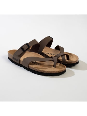 BACKSUN Zehentrenner "Barcelone" in Taupe