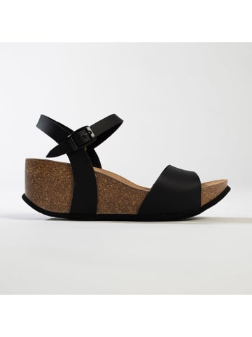 BACKSUN Keilsandaletten "Hong Kong" in Schwarz