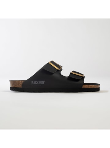 BACKSUN Slippers "Bali" zwart