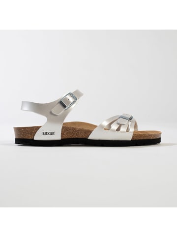 BACKSUN Sandały "Rio" w kolorze białym