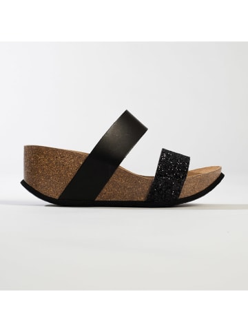 BACKSUN Keilpantoletten "Libreville" in Schwarz