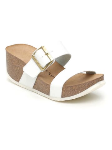 BACKSUN Sleehakslippers wit