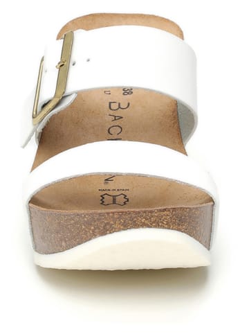 BACKSUN Keilpantoletten in Weiß