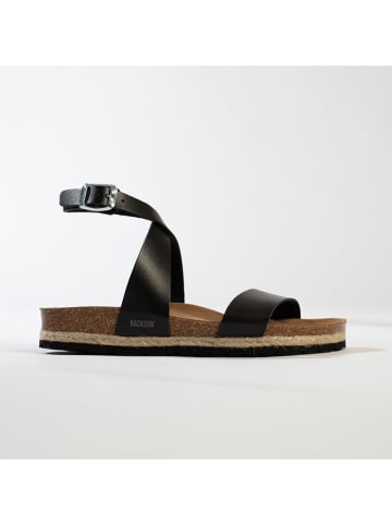 BACKSUN Leren sandalen "Ferrenafe" zwart