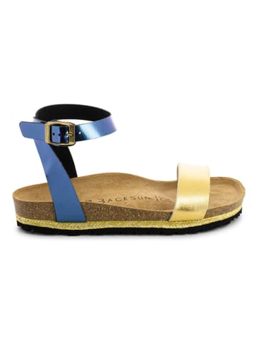 BACKSUN Sandalen "Junin" in Blau/ Gold