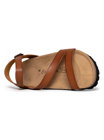 BACKSUN Sandały w kolorze jasnobrązowym