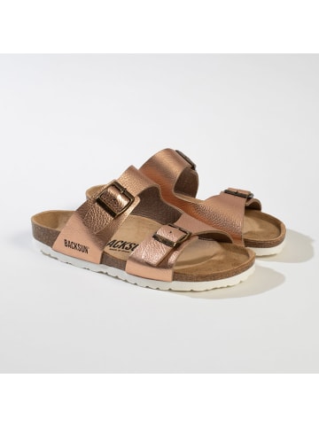 BACKSUN Slippers "Garda" roségoudkleurig