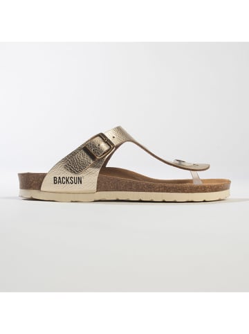 BACKSUN Teenslippers "Singapore" goudkleurig