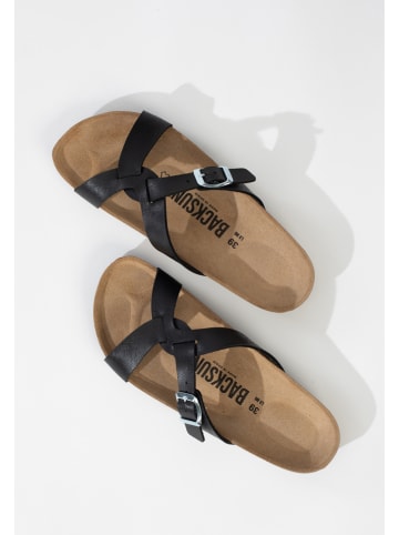 BACKSUN Pantoletten "Abramo" in Schwarz