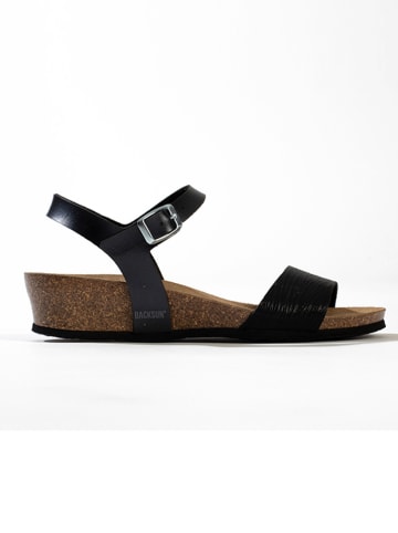 BACKSUN Keilsandaletten "Calabria" in Schwarz