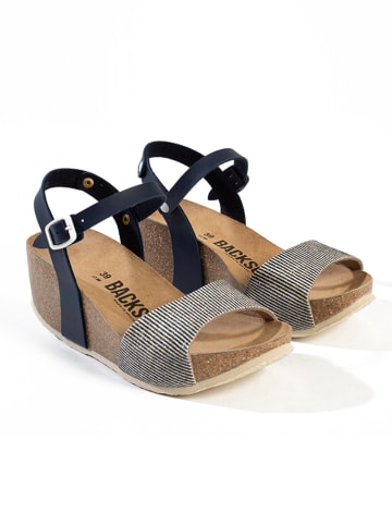 BACKSUN Sleehaksandalen "Hongkong" donkerblauw/grijs