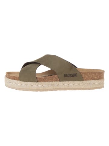 BACKSUN Pantoletten "Milano" in Khaki