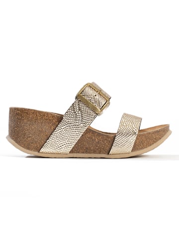 BACKSUN Keilpantoletten "Jakarta" in Gold