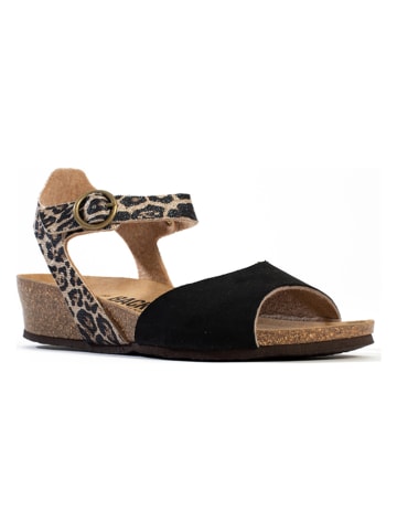 BACKSUN Sandały "Alto" w kolorze czarnym na koturnie