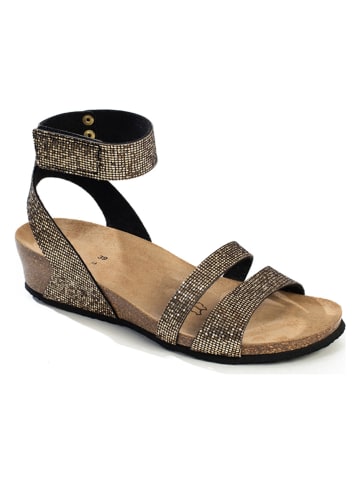 BACKSUN Keilsandaletten "Camiri" in Gold