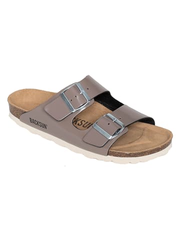 BACKSUN Pantoletten "Bali" in Taupe