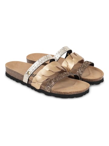 BACKSUN Pantoletten "Luciole" in Gold