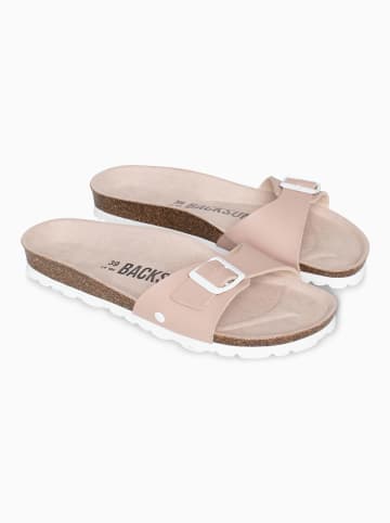 BACKSUN Klapki "Paris" w kolorze beżowym