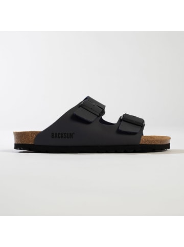 BACKSUN Klapki "Bali" w kolorze antracytowym