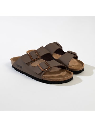 BACKSUN Slippers "Bali" lichtbruin