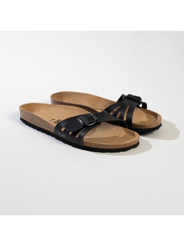 BACKSUN Pantoletten "Venezia" in Schwarz