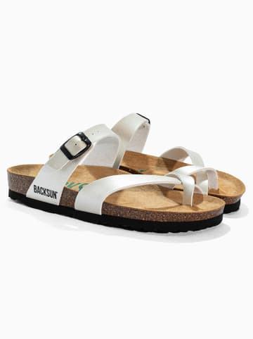 BACKSUN Teenslippers "Barcelone" wit