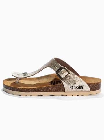 BACKSUN Teenslippers "Singapore" goudkleurig
