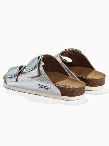 BACKSUN Slippers "Londrina" zilverkleurig