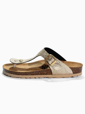 BACKSUN Teenslippers "Singapore" goudkleurig