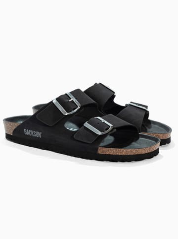BACKSUN Pantoletten "Bali" in Schwarz