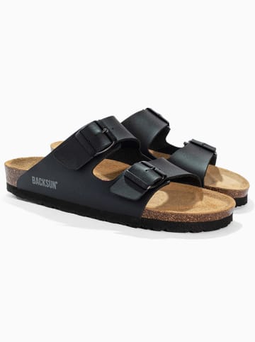 BACKSUN Klapki "Bali" w kolorze czarnym