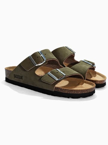 BACKSUN Klapki "Bali" w kolorze brązowym