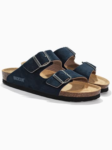 BACKSUN Slippers "Bali" donkerblauw