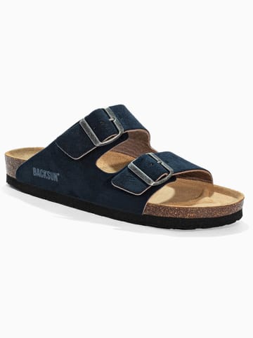 BACKSUN Slippers "Bali" donkerblauw