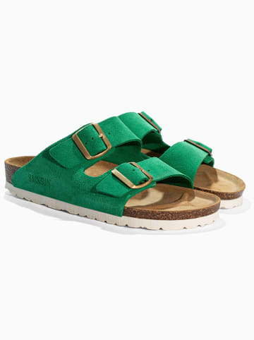 BACKSUN Leren slippers "Bali" groen