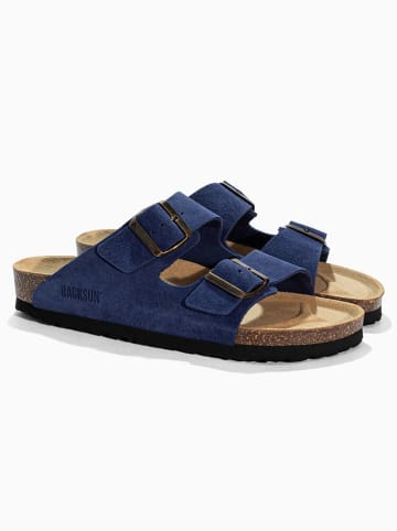 BACKSUN Slippers "Bali" donkerblauw