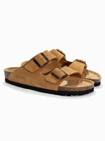 BACKSUN Slippers "Bali" lichtbruin