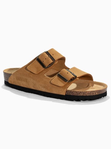 BACKSUN Slippers "Bali" lichtbruin