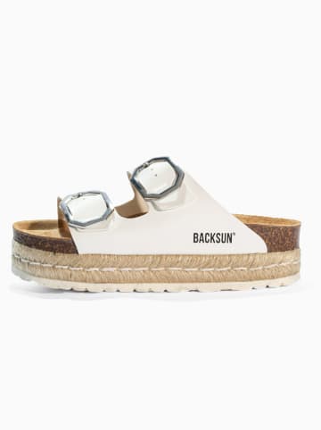 BACKSUN Pantoletten "Gwana" in Weiß