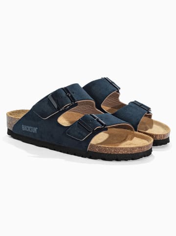 BACKSUN Slippers "Bali" donkerblauw